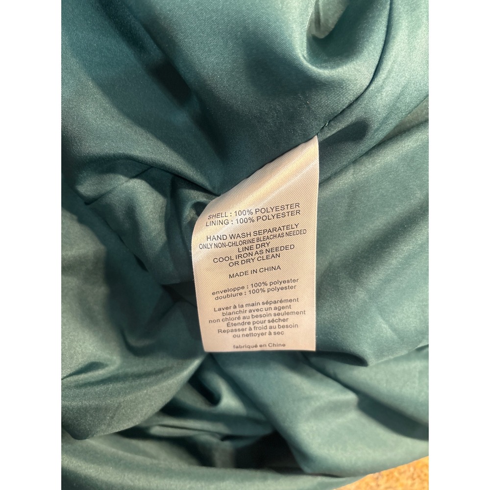 White by Vera Wang Teal Green Halter Chiffon Gown Dress Plus Size 20 Bridesmaid - Picture 11 of 11